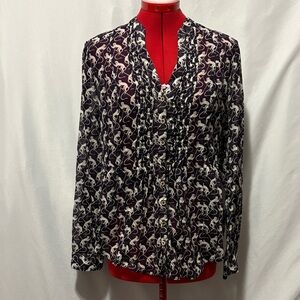 Maeve Purple and White Blouse SM204